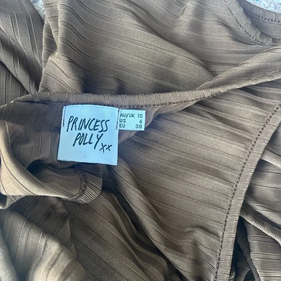 Princess Polly Brown Ribbed Cutout Maxi - Picture 5 of 6